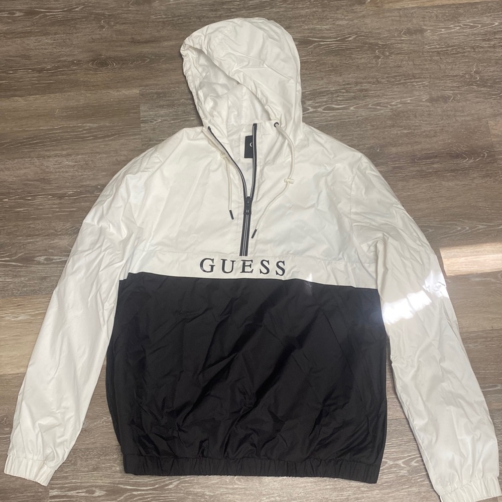 Guess wind breaker 1/4 zip hoodie